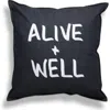 Tag Alive & Well Blue Cotton Throw Pillow Everyday Comfort Cushion In Blue