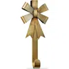 Tag Antique Brass Gold Bow Wreath Hanger For Christmas Decor In Gold