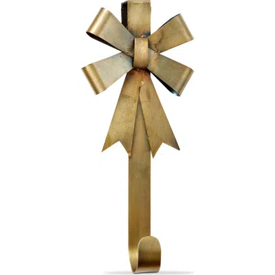 Tag Antique Brass Gold Bow Wreath Hanger For Christmas Decor
