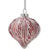 Tag Antique Wide Red Drop Ornament In Multi