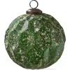 Tag Antiqued Honeycomb Glass Ornament Dark Green Christmas Decor In Green