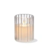 Tag Anya Led Glass Hurricane With Flameless Pillar Candle In Transparent