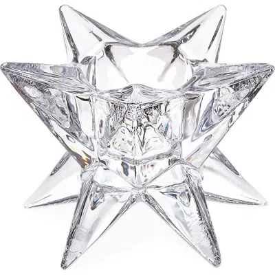 Tag Ara Clear Glass Starburst Reversible Candle Holder Unit In Transparent