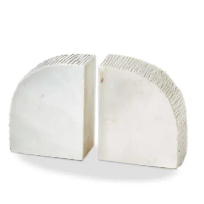 Tag Arch Marble Bookends In Neutral