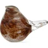 Tag Art Glass Songbird Figurine Small Decorative Bird Decor In Brown