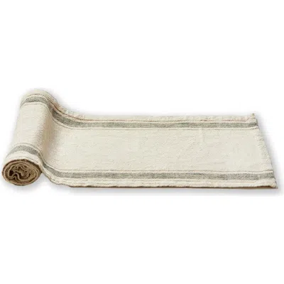 Tag Aspen Stripe Cotton Table Runner Beige For Christmas Decor In Multi