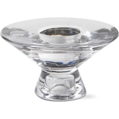 Tag Aura Clear Glass Reversible Tealight And Taper Holder In Transparent