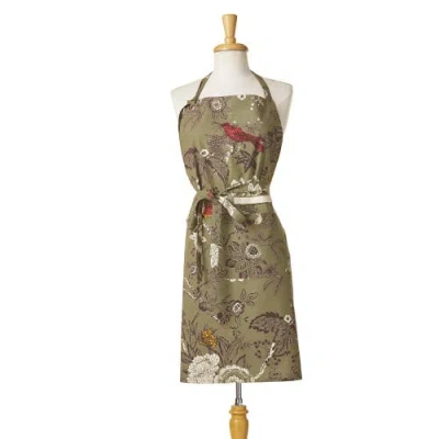 Tag Autumn Toile Cotton Baking Apron Green One Size Fits Most