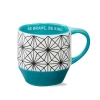 Tag Be Brave Be Kind Mug Aqua Earthenware Everyday In Blue