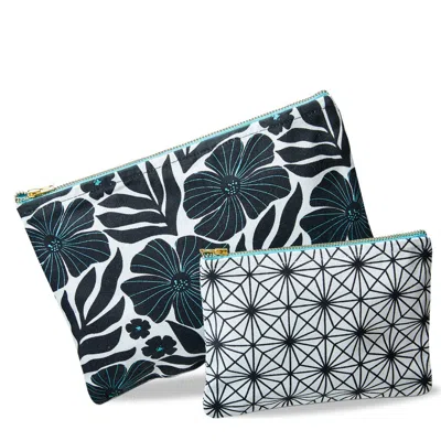 Tag Be Brave Be Kind Pouch S/2 Aqua Cotton Everyday In Red