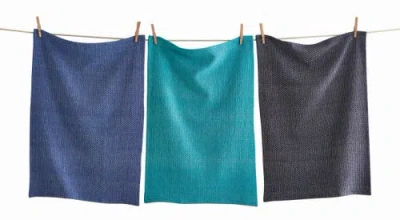 Tag Beach House Textured Kitchen Towel Set Of 3 In Multi