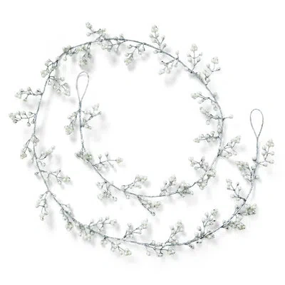 Tag Beaded Pearl Garland White Christmas