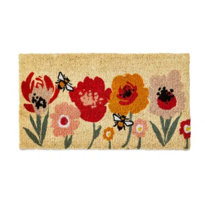 Tag Bee Blossom Floral Coir Mat Multi Coir Everyday