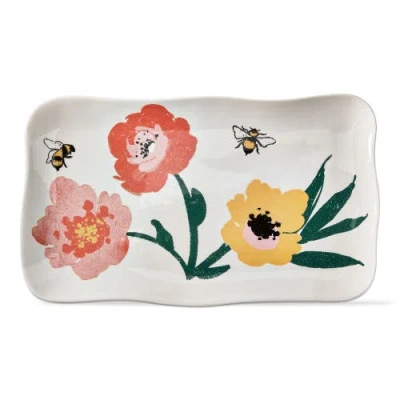 Tag Bee Blossom Multicolor Ceramic Serving Platter For Everyday Use
