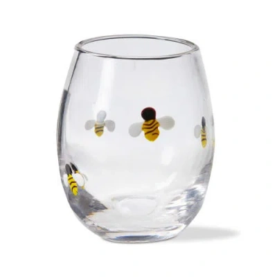 Tag Bee Stemless Wine Glass Multi Glass Spring In Transparent