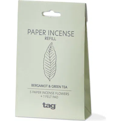 Tag Bergamot Green Tea Paper Incense Refills Set Of Five Ivory
