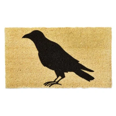 Tag Black Crow Coir Mat Rectangle Indoor Outdoor Welcome Mat In Neutral