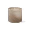 Tag Blasted Beige Glass Candleholder For Pillar Candles Decor In Brown
