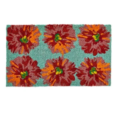 Tag Blooming Coir Mat Rectangle Indoor Outdoor Welcome Mat In Multi
