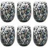 Tag Blue Denim Confetti Stemless Drinkware Set Of Six In Multi