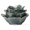 Tag Blue Flower Stoneware Votive Candle Holder Home Decor In Blue