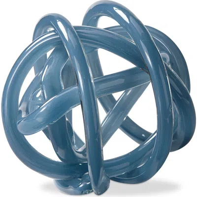 Tag Blue Glass Knot Sculpture Decorative Object For Home Decor