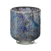 Tag Blue Mosaic Tealight Holder Glass Votive Candle Decor In Multi
