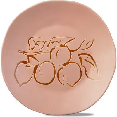 Tag Blush Ceramic Appetizer Plates Dishwasher Safe Everyday Use In Pink