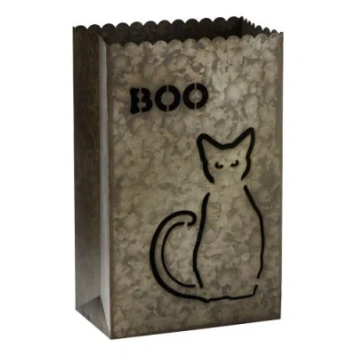 Tag Boo Cat Luminary Decorative Halloween Lantern Sculpture In Gray
