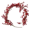 Tag Bright Red Holly Berries Garland For Christmas Decor In Red