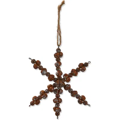 Tag Brown Iron Bell Snowflake Ornament For Christmas Tree