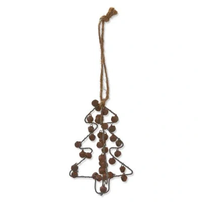 Tag Brown Iron Bell Tree Ornament For Christmas Decor Dust Clean