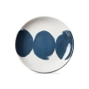 Tag Brushstroke Blue Multi Ceramic Appetizer Plates Set In Blue