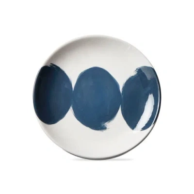 Tag Brushstroke Blue Multi Ceramic Appetizer Plates Set