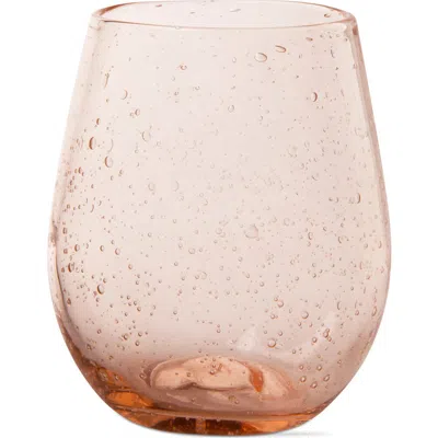 Tag Bubble Glass Stemless Blush Wine Glasses For Everyday Use In Brown