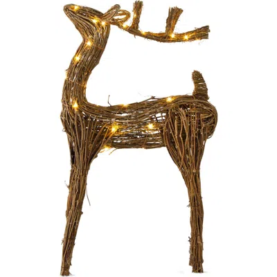 Tag Buck Vine Light Up Deer Figurine Indoor Outdoor Holiday Decor In Brown