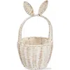 Tag Bunny Ears Easter Basket White Paper Spring In White