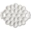 Tag Bunny Egg Platter White Earthenware Spring In White