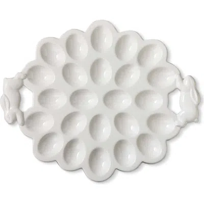 Tag Bunny Egg Platter White Earthenware Spring
