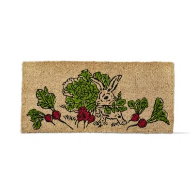 Tag Bunny With Radish Rectangle Indoor Outdoor Welcome Mat Beige In Multi