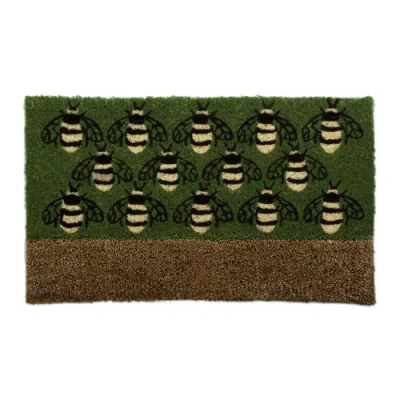 Tag Busy Bees Boot Scrape Bumble Bee Coir Door Mat Green