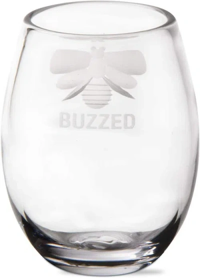 Tag Buzzed Stemless Wine Glasses Clear Drinkware For Spring In White