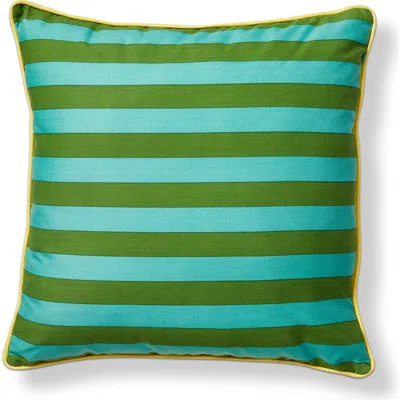 Tag Cabana Stripe Indoor Outdoor Plw Green Multi Cotton Summer