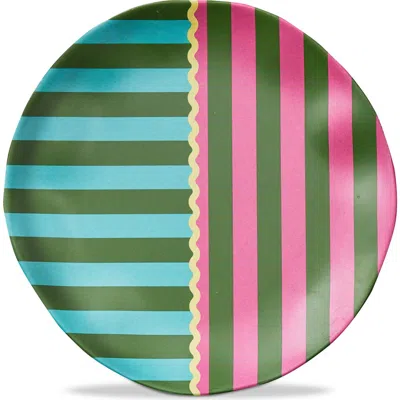 Tag Cabana Stripe Melamine App Plate Multi Melamine Summer
