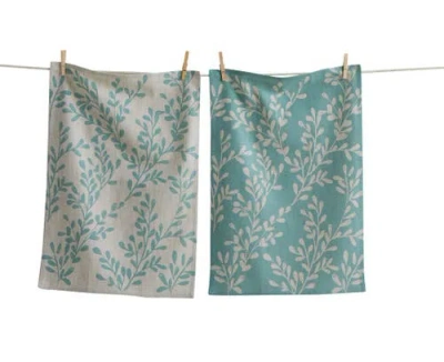 Tag Canyon Print Leafy Vine Dt S/2 Lt Blue Light Blue Cotton Everyday