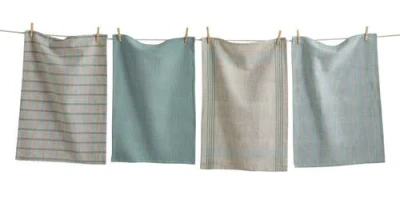 Tag Canyon Woven Dishtowel Set/4 Light Blue Light Blue Cotton Everyday
