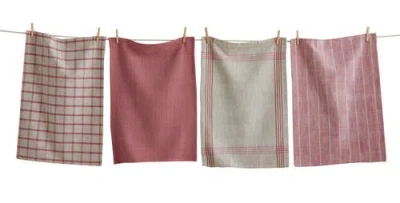Tag Canyon Woven Dishtowel Set/4 Purple Purple Cotton Everyday In Multi
