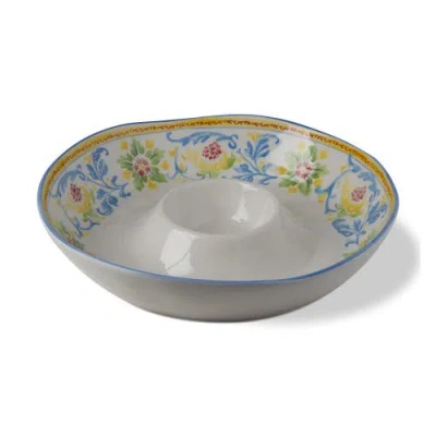 Tag Capri Multicolor Ceramic Chip And Dip Platter Set Dishwasher Safe In Blue