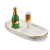 Tag Champagne Ring Holder Dish White Multi Earthenware Everyday In White