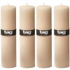 Tag Chapel Ivory Pillar Candles Unscented Long Burning Set Of 4 In Neutral